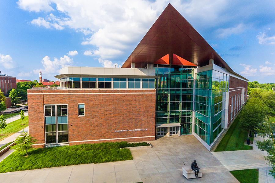 The outside of Armstrong Hall at Purdue